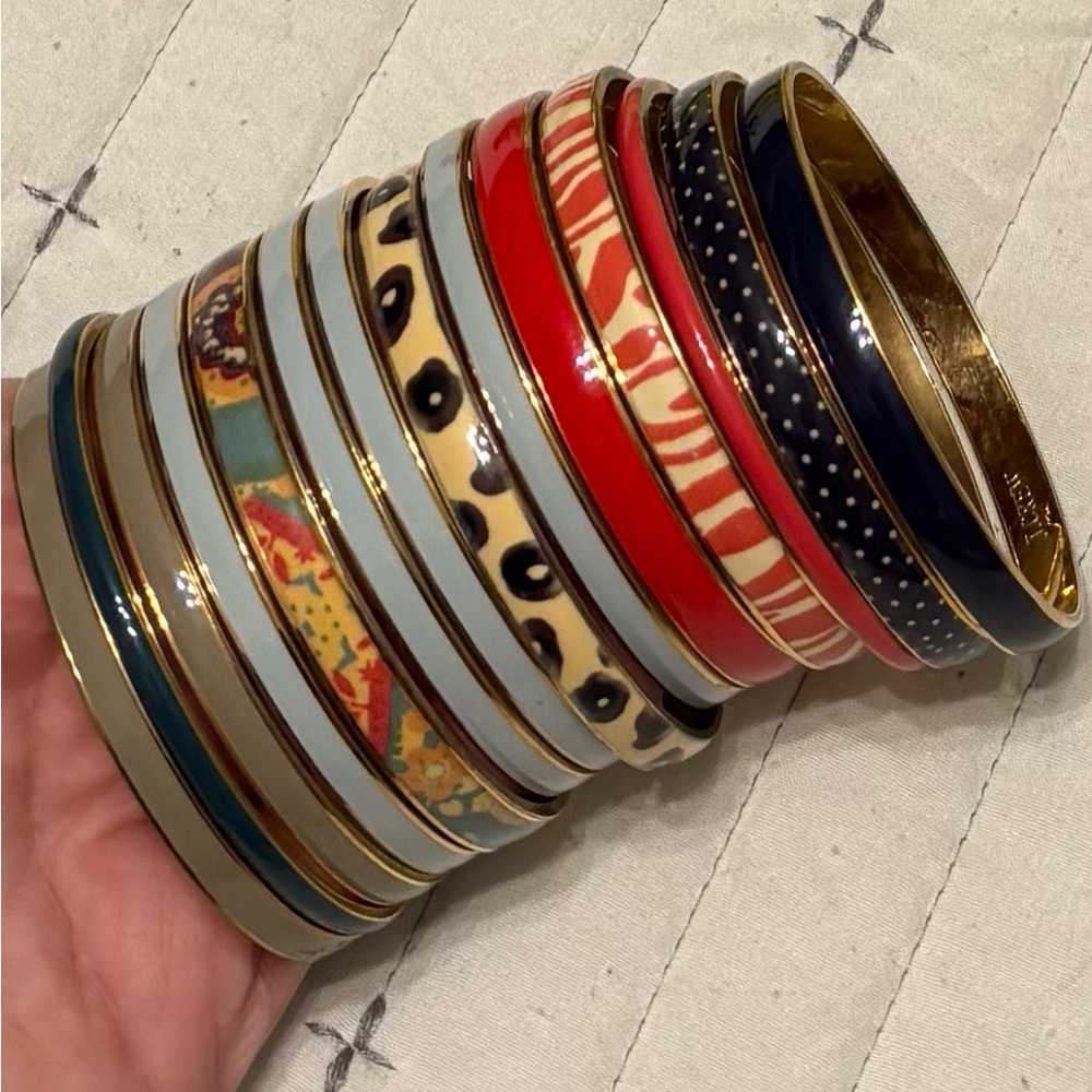 14 J. Crew Enamel Bangle Bracelets